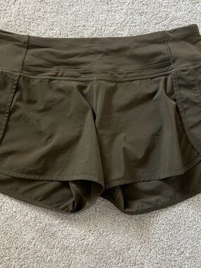 Lululemon Dark Green Running Shorts size 6